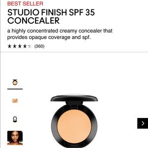 MAC Studio Finish Concealer SPF 35- shade NC30